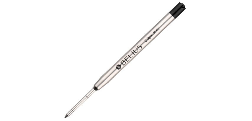 Recambio boligrafo belius negro 0,8 mm caja 3 unidades