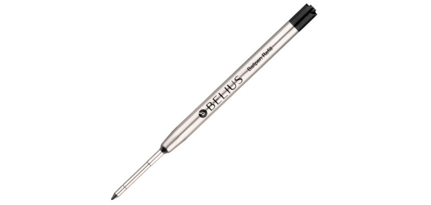 Recambio boligrafo belius negro 0,8 mm caja 3 unidades