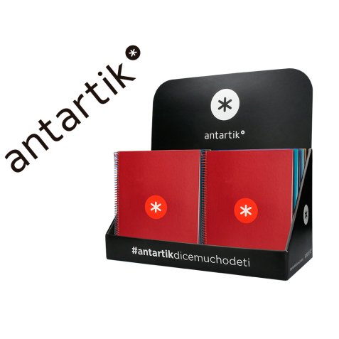 Cuaderno espiral a4 micro antartik tapa forrada 80h 90grcuadro 5mm 1 banda 4 taladros exp. 20 unidades