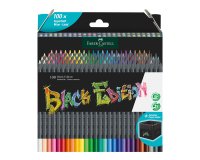Lapices de colores faber castell edicion black soporte de 100 unidades colores surtidos