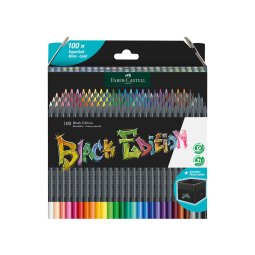 Lapices de colores faber castell edicion black soporte de 100 unidades colores surtidos