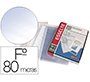 Funda multitaladro esselte folio pvc cristal 80 mc con refuerzo caja de 100 unidades