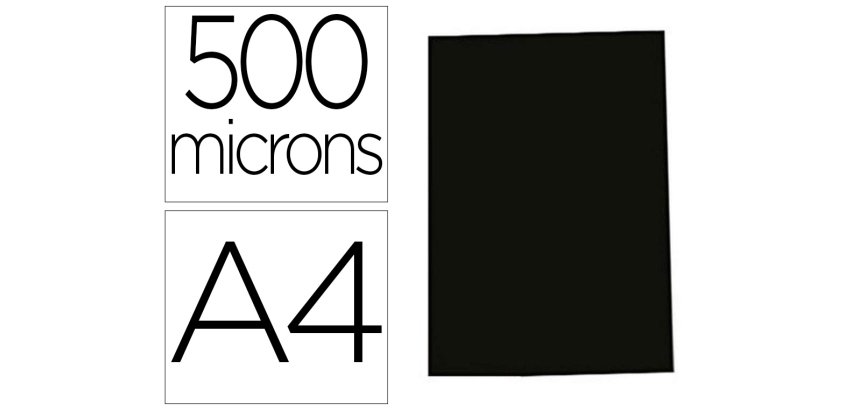 Tapa de encuadernacion gbg polipropileno polycover opaca 500 mc din a4 color negro pack de 100 unidades