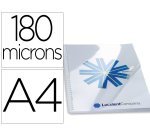 Tapa de encuadernacion gbg pvc cristal transparente 180 mc din a4 pack de 100 unidades