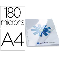Tapa de encuadernacion gbg pvc cristal transparente 180 mc din a4 pack de 100 unidades