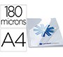 Tapa de encuadernacion gbg pvc cristal transparente 180 mc din a4 pack de 100 unidades