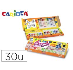 Rotulador carioca perfume caja 30 unidades colores surtidos