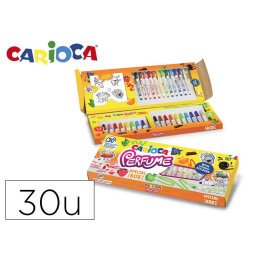 Rotulador carioca perfume caja 30 unidades colores surtidos