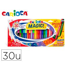 Rotulador carioca magic markers special set caja 30 unidades colores surtidos