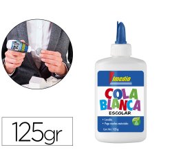Pegamento cola blanca imedio escolar lavable bote de 125 gr