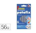 Sujetacosa imedio patafix almohadilla adhesiva transparente removible blister de 56 unidades