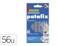Sujetacosa imedio patafix almohadilla adhesiva transparente removible blister de 56 unidades