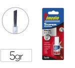 Pegamento imedio super rapido adhesivo instantaneo pincel bote de 5 g