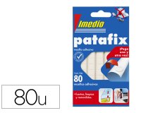 Sujetacosa imedio patafix masilla adhesiva removible blister de 80 unidades