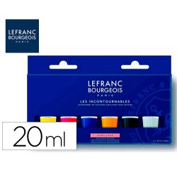 Pintura acrilica l&b bote de 80 ml caja de 5 unidades colores surtidos