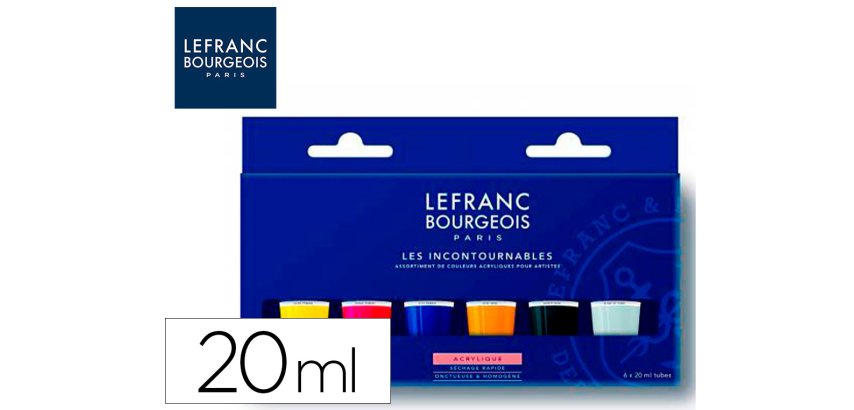 Pintura acrilica l&b bote de 80 ml caja de 5 unidades colores surtidos