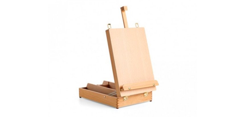 Caballete pintor winsor&newton liffey madera sobremesa caja