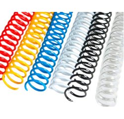 Espiral plastico yosan paso 64 nº16 colores surtidos caja de 50 unidades