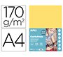 Cartulina apli din a4 170g/m2 amarillo claro paquete de 50 hojas