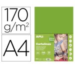 Cartulina apli din a4 170g/m2 verde hierba paquete de 50 hojas