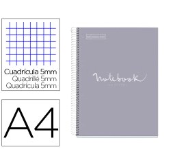 Cuaderno espiral miquelrius notebook 1 emotions tapa forrada din a4 microperforado 80 hojas 90g/m2 cuadro 5 mm
