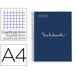 Cuaderno espiral miquelrius notebook 1 emotions tapa forrada din a4 microperforado 80 hojas 90g/m2 cuadro 5 mm