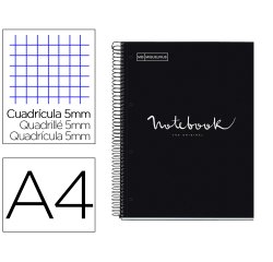 Cuaderno espiral miquelrius notebook 1 emotions tapa forrada din a4 microperforado 80 hojas 90g/m2 cuadro 5 mm