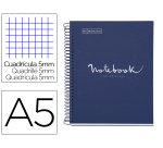 Cuaderno espiral miquelrius notebook 1 emotions tapa forrada din a5 microperforado 80 hojas 90g/m2 cuadro 5 mm