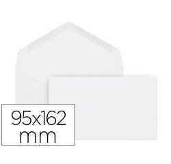 Sobre liderpapel blanco con fondo 95x162 mm engomado solapa de pico caja de 500 unidades