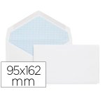 Sobre liderpapel blanco con fondo 95x162 mm engomado solapa de pico paquete de 25 unidades