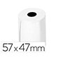 Rollo sumadora termico q-connect 57 mm ancho x 47mm diametro para tpv sin bisfenol a papel de 70 g/m2