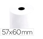 Rollo sumadora termico q-connect 57 mm ancho x 60 mm diametro sin bisfenol a papel de 70 g/m2