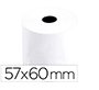 Rollo sumadora termico q-connect 57 mm ancho x 60 mm diametro sin bisfenol a papel de 70 g/m2