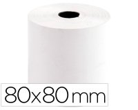 Rollo sumadora termico q-connect 80 mm ancho x 80 mm diametro sin bisfenol a papel de 70 g/m2