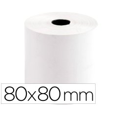 Rollo sumadora termico q-connect 80 mm ancho x 80 mm diametro sin bisfenol a papel de 70 g/m2