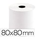 Rollo sumadora termico q-connect 80 mm ancho x 80 mm diametro sin bisfenol a papel de 70 g/m2