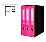 Modulo liderpapel 3 archivadores folio 2 anillas mecanismo de palanca 52mm rosa