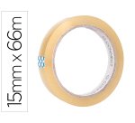 Cinta adhesiva q-connect transparente 66 mt x 15 mm