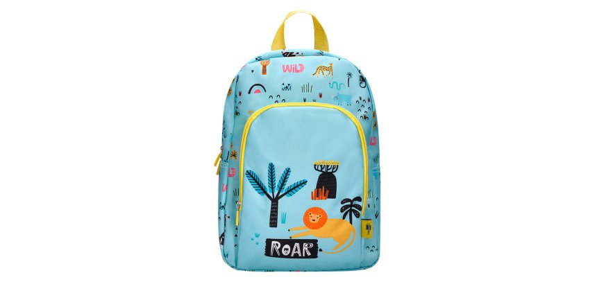 Mochila escolar liderpapel safari infantil azul leon 330x110x250 mm