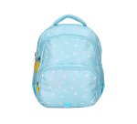 Mochila escolar liderpapel multibolsillo infantil azul flowers 350x110x270 mm