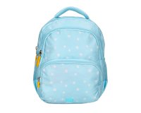 Mochila escolar liderpapel multibolsillo infantil azul flowers 350x110x270 mm