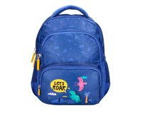 Mochila escolar liderpapel multibolsillo infantil azul dino 350x110x270 mm