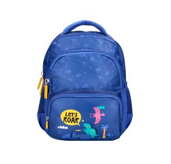 Mochila escolar liderpapel multibolsillo infantil azul dino 350x110x270 mm