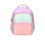 Mochila escolar liderpapel multibolsillo infantil azul rosa morado 350x110x270 mm