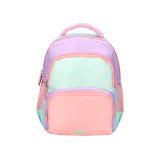 Mochila escolar liderpapel multibolsillo infantil azul rosa morado 350x110x270 mm