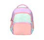 Mochila escolar liderpapel multibolsillo infantil azul rosa morado 350x110x270 mm