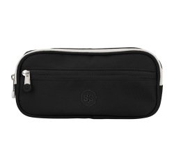 Estuche portatodo antartik fusion flex 3 cremalleras negro compañero mochila 100x60x220 mm