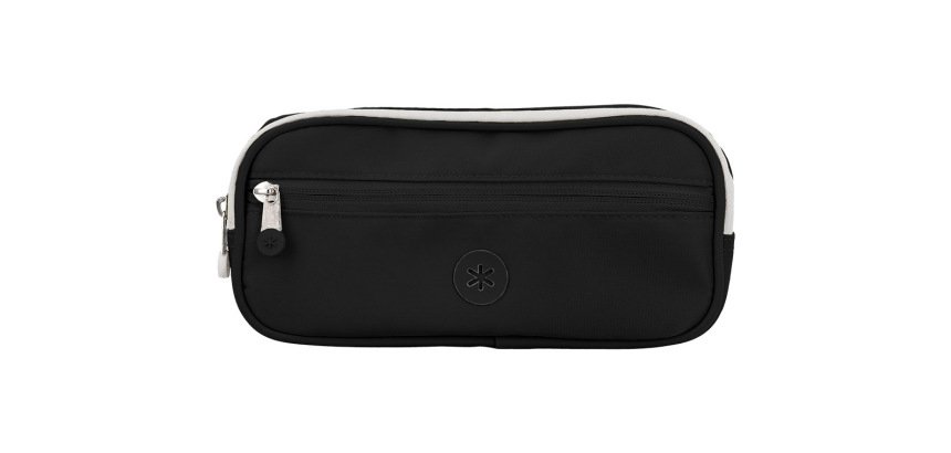 Estuche portatodo antartik fusion flex 3 cremalleras negro compañero mochila 100x60x220 mm