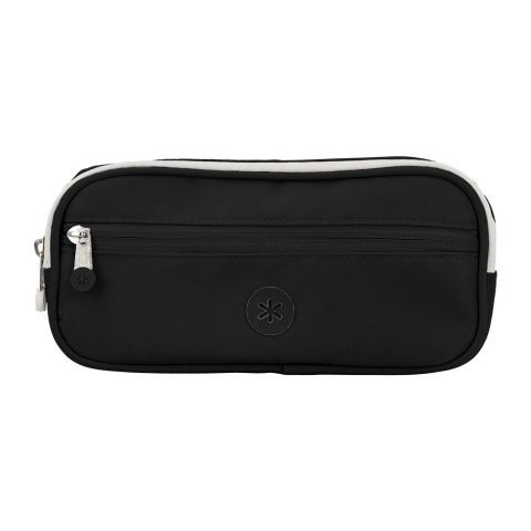 Estuche portatodo antartik fusion flex 3 cremalleras negro compañero mochila 100x60x220 mm