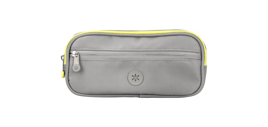 Estuche portatodo antartik fusion flex 3 cremalleras gris compañero mochila 100x60x220 mm